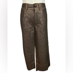 Madewell Bronze Wide Leg Trousers Size 23